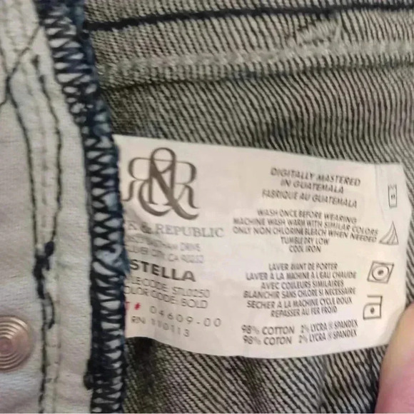 Rock & Republic Stella Jeans  Size 32 - Picture 9 of 10